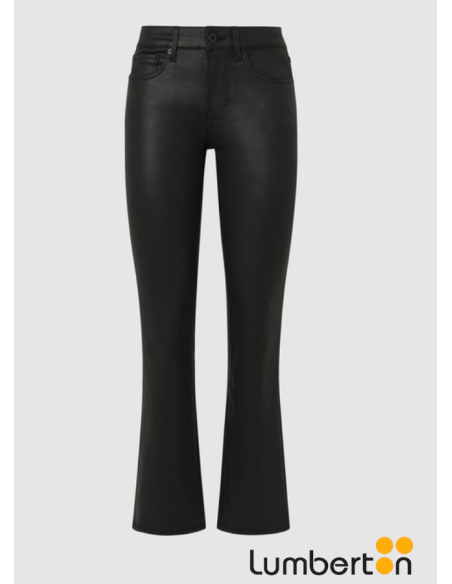 Pantalón Poli Piel Tiro Medio NegroBOOTM52