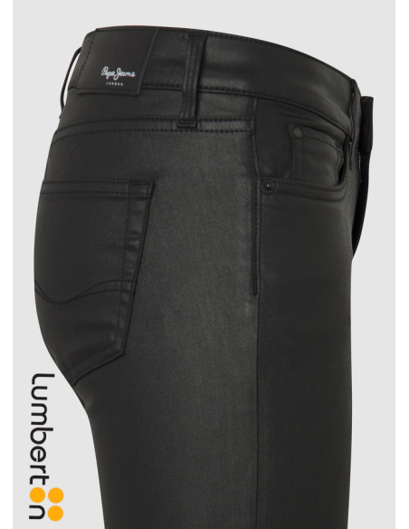 Pantalón Poli Piel Tiro Medio NegroBOOTM52