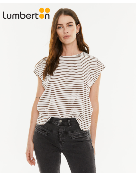 Camiseta Rayas Marrón651R