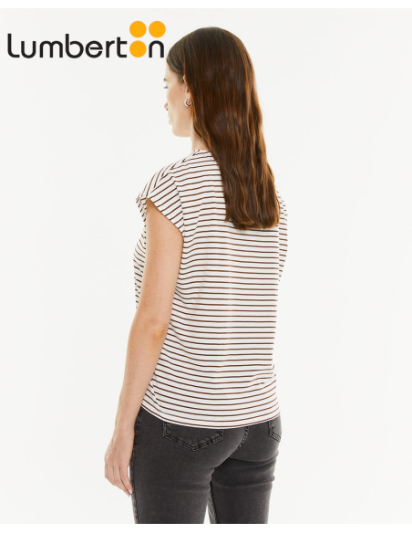 Camiseta Rayas Marrón651R