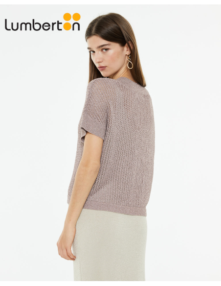 Chaleco Calado Lúrex Oro