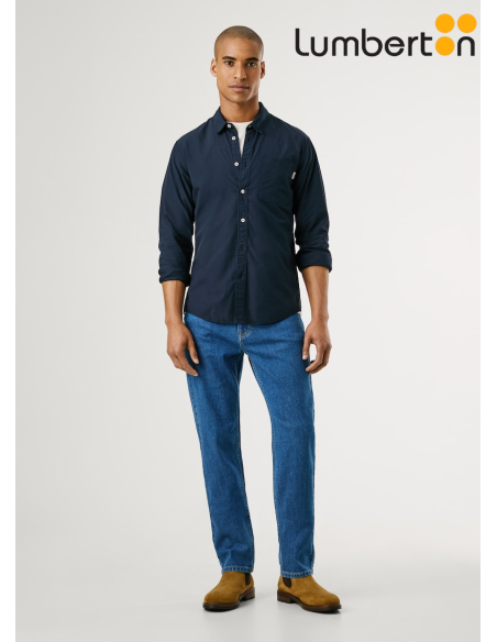 Camisa Azul Marino M/L Bolsillo LateralPRINCE