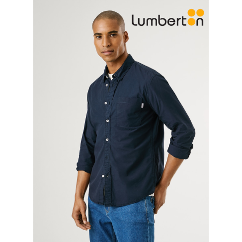 Camisa Azul Marino M/L...