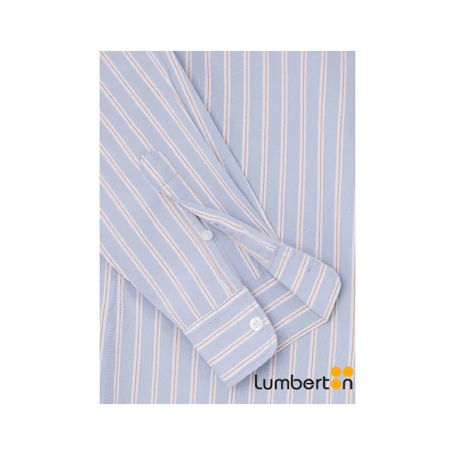 Camisa M/L Azul Cielo Rayas...