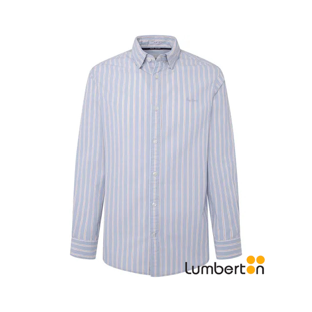 Camisa M/L Azul Cielo Rayas...