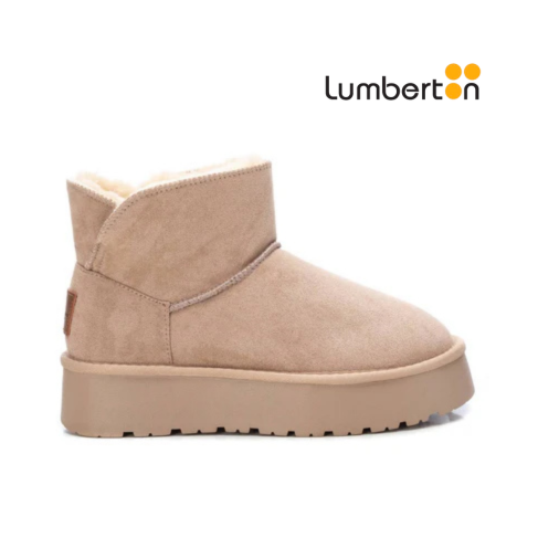 Botin Bajo Pelo Beig