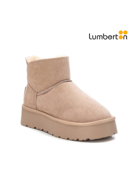 Botin Bajo Pelo Beig
