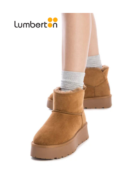 Botin Bajo Pelo Marrón