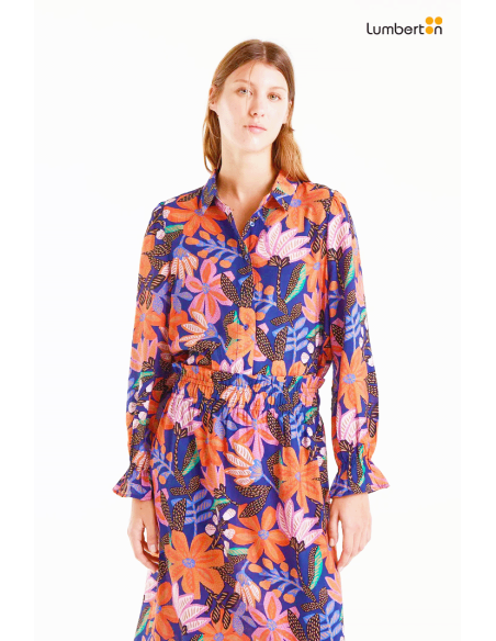 Camisa crepé ligero con estampado Tigerlily11010