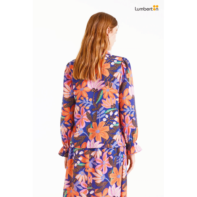 Camisa crepé ligero con estampado...