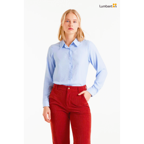 Camisa fluida azul11066