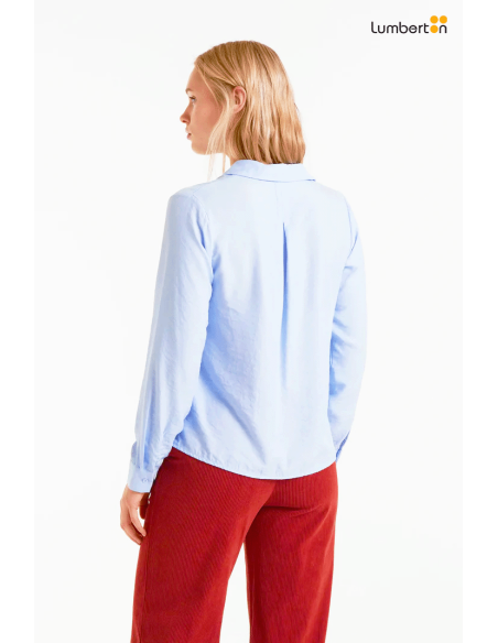 Camisa fluida azul11066