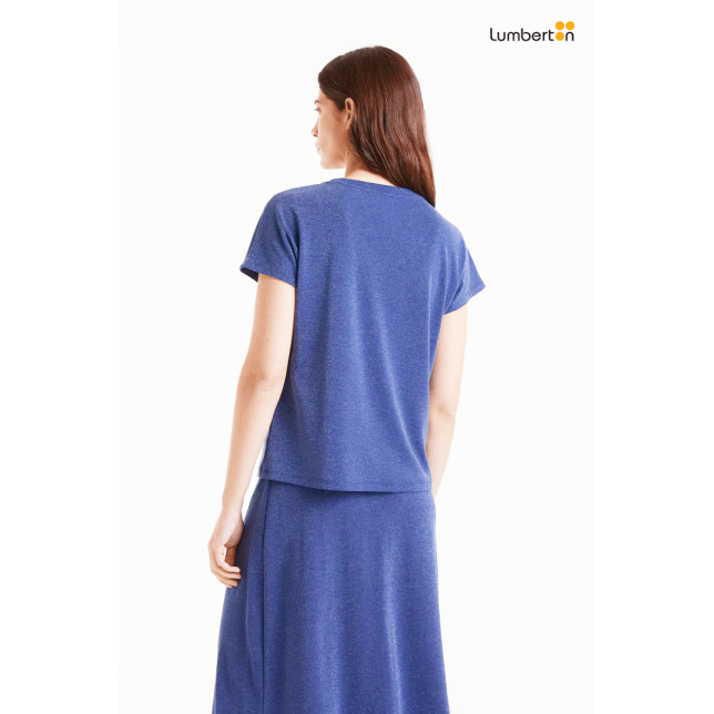 Camiseta cuello pico navy blue11051