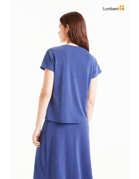 Camiseta cuello pico navy blue11051