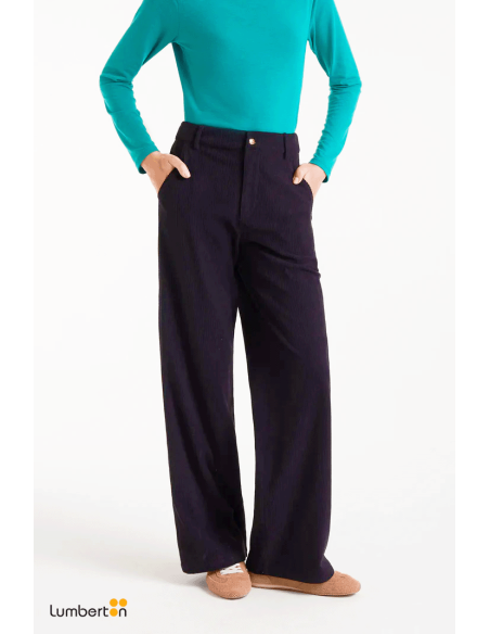 Pantalón de pana negro11036