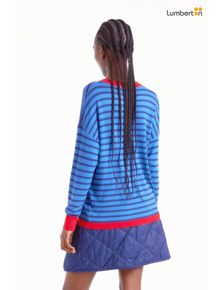 Jersey punto de rayas azules10243