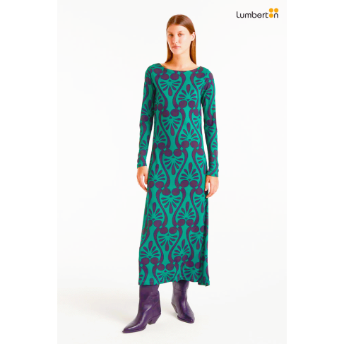 Vestido largo con estampado...