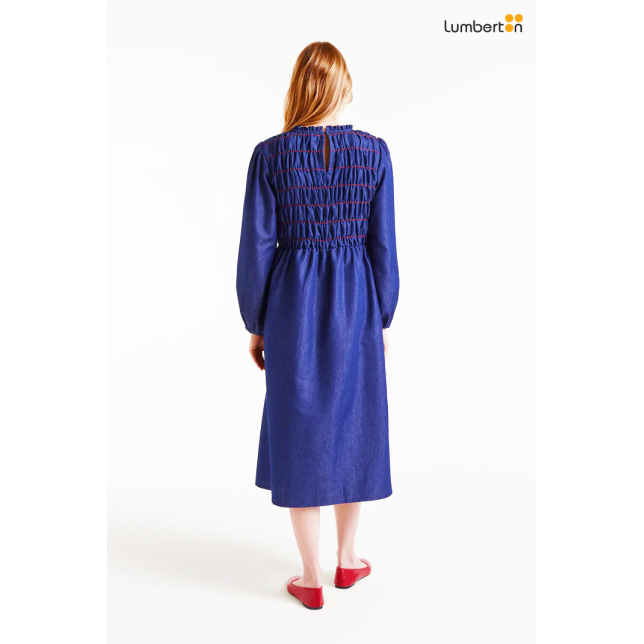 Vestido midi chambray azul40009