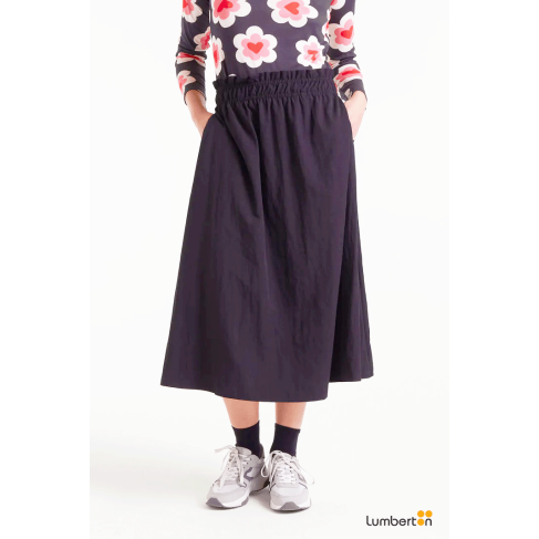 Falda midi negra11073