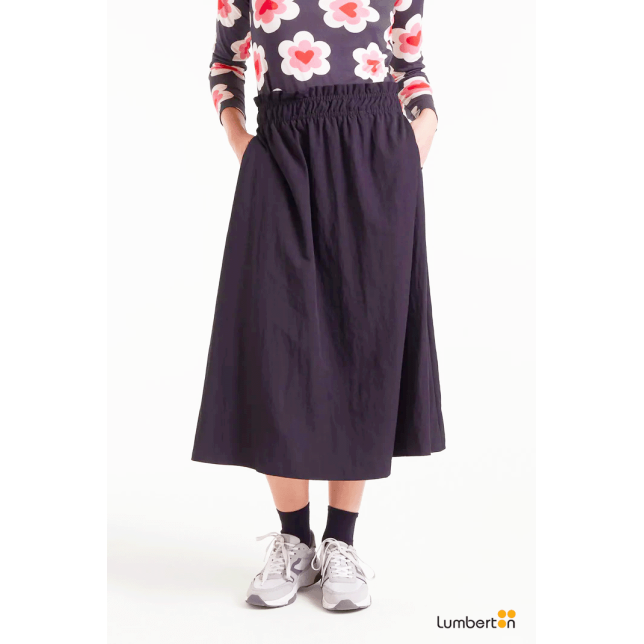 Falda midi negra11073