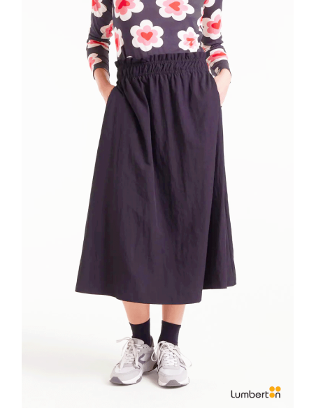 Falda midi negra11073