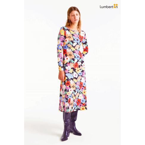 Vestido midi con estampado...