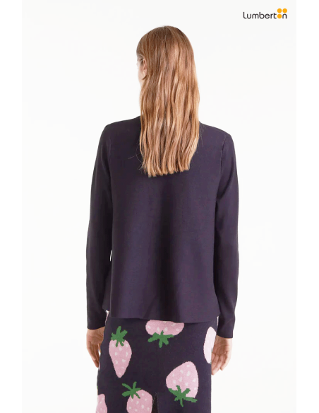 Cárdigan de punto negro10244