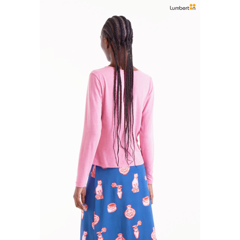 Camiseta anudada rosa11046 2