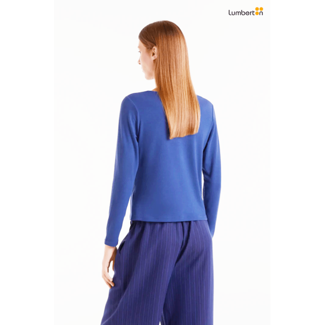 Camiseta anudada azul11048