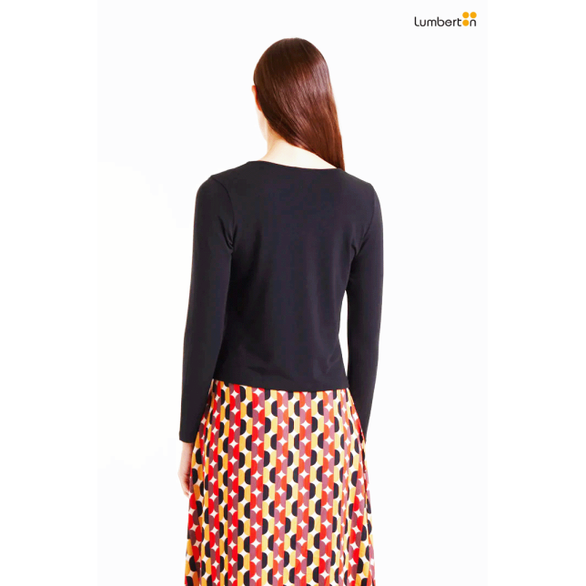 Camiseta anudada negra11047