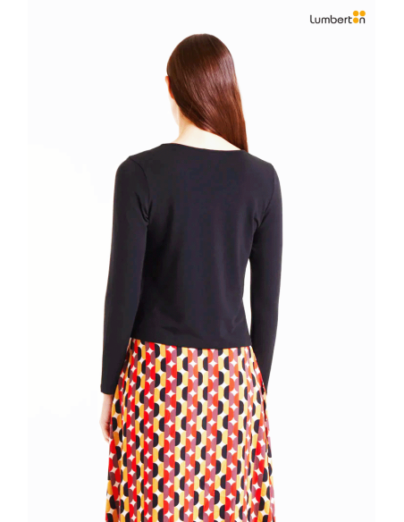 Camiseta anudada negra11047