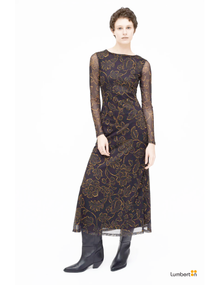 Vestido largo estampado Mustard Flower11264