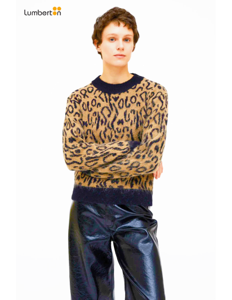 Jersey animal print color marrón10637