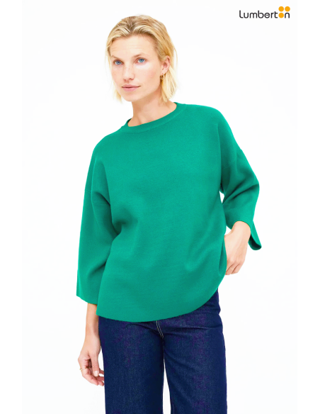 Jersey punto manga amplia verde10702