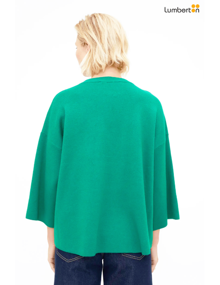 Jersey punto manga amplia verde10702