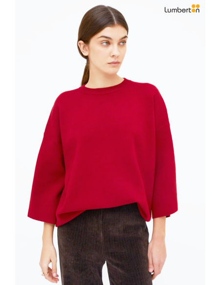 Jersey punto manga amplia rojo10703