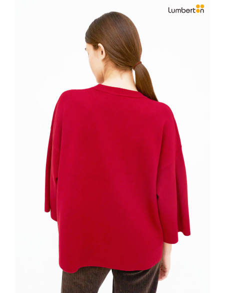 Jersey punto manga amplia rojo10703