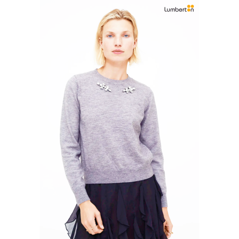 Jersey punto gris con...