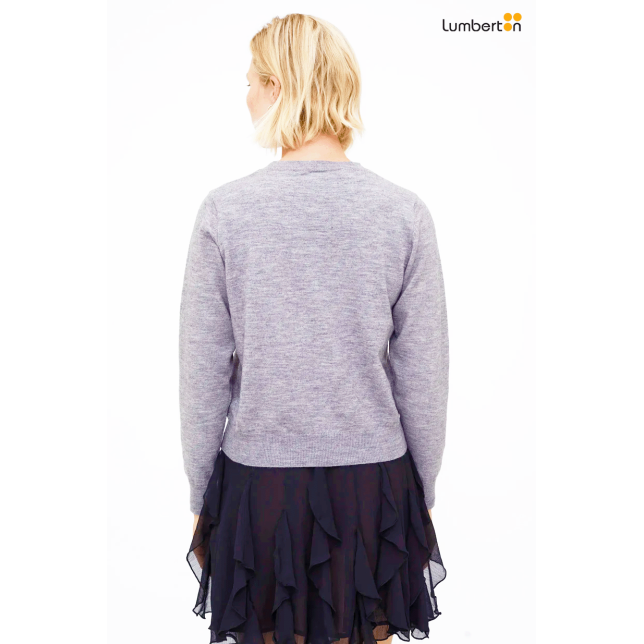 Jersey punto gris con aplique joya10707