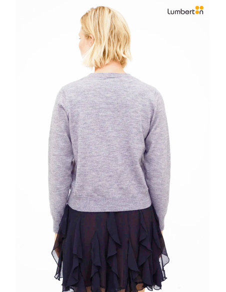 Jersey punto gris con aplique joya10707