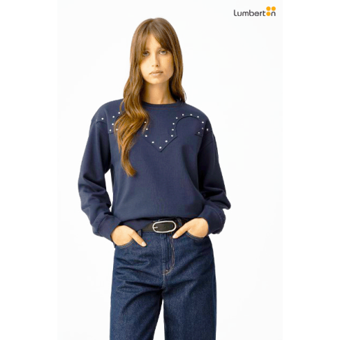 Sudadera azul marina con...