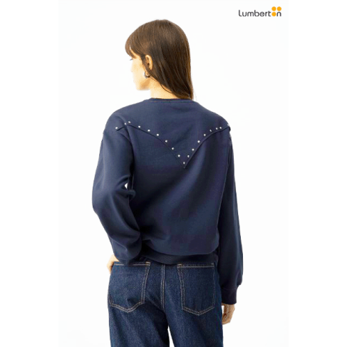 Sudadera azul marina con... 2