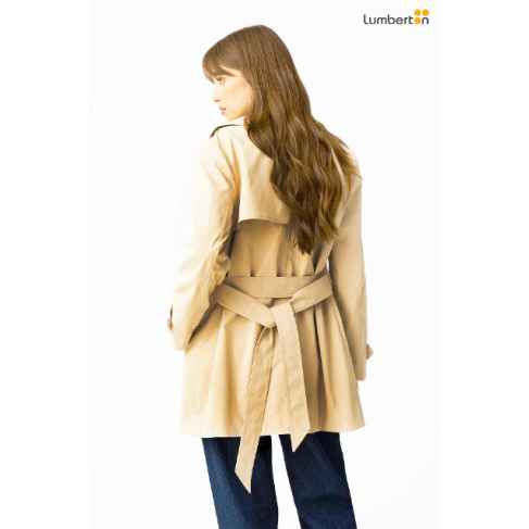 Gabardina beige cruzadaGANZI 2