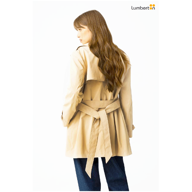 Gabardina beige cruzadaGANZI