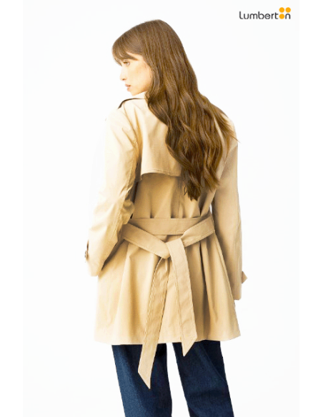 Gabardina beige cruzadaGANZI