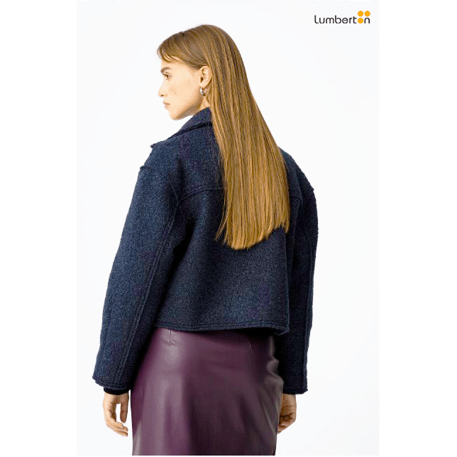 Chaqueta paño cremallera y...