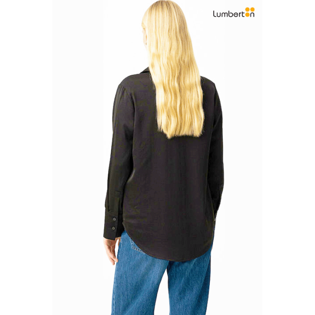 Camisa satén negraSATAN