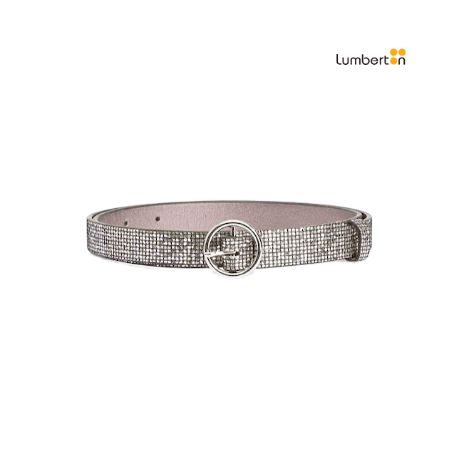 Cinturón de cuero plateadoCAETANA