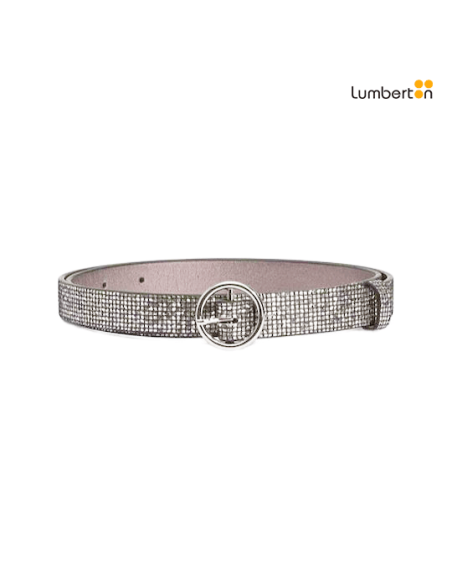 Cinturón de cuero plateadoCAETANA