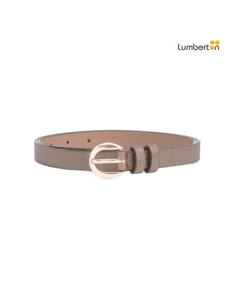 Cinturón de cuero plateadoCAETANA